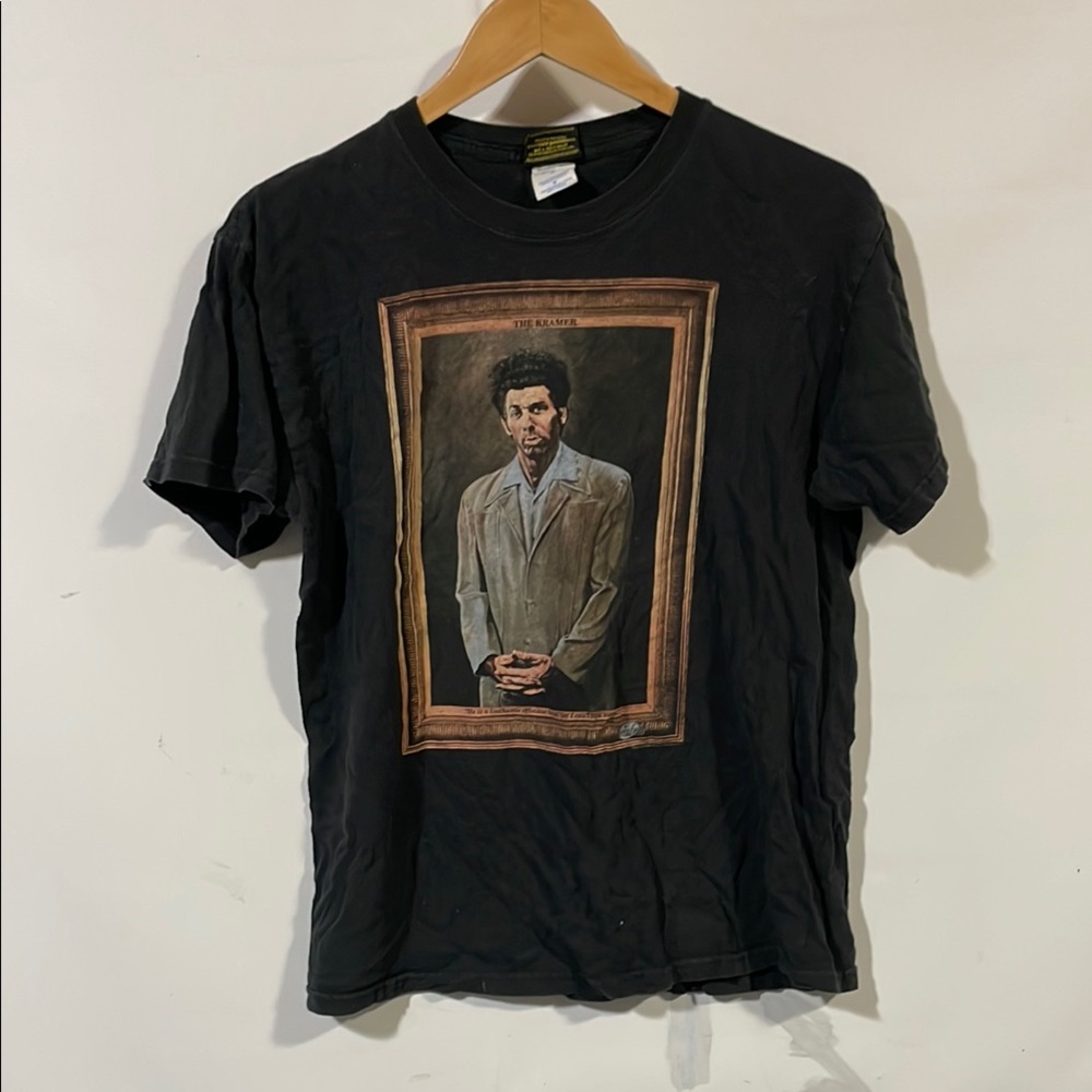 Vintage Seinfeld Kramer Black Graphic T-Shirt